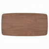 Hamza Rectangular Dining Table | Curved Wood Base | Walnut Brown 71"
