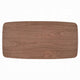 Hamza Rectangular Dining Table | Curved Wood Base | Walnut Brown 71"