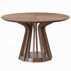 Koen Round Dining Table | Scandinavian Style | Walnut Brown Wood 47’’ BM334011