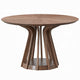 Koen Round Dining Table | Scandinavian Style | Walnut Brown Wood 47’’ BM334011