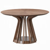Koen Round Dining Table | Scandinavian Style | Walnut Brown Wood 47"