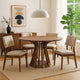 Koen Round Dining Table | Scandinavian Style | Walnut Brown Wood 47"