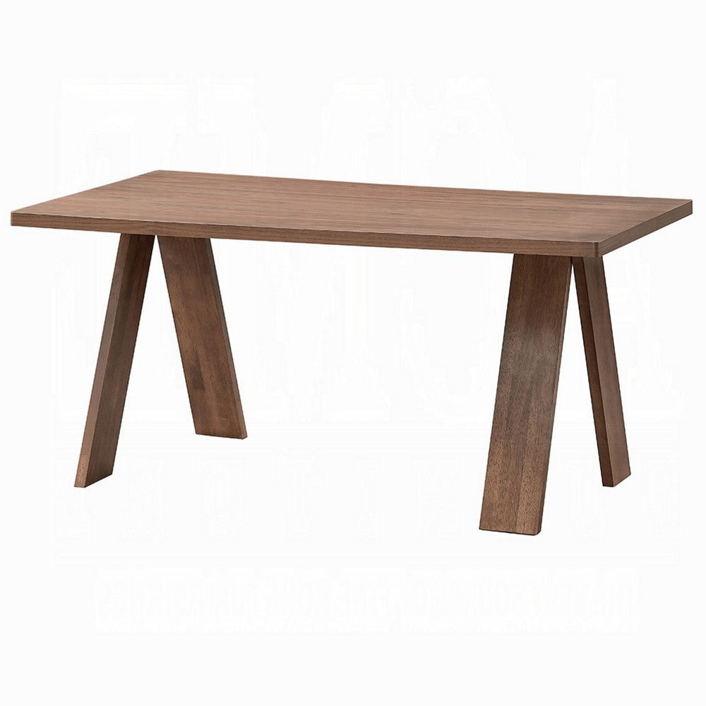 Nory Rectangular Dining Table | Scandinavian Walnut Brown Wood | 63’’ BM334012