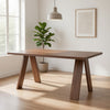 Nory Rectangular Dining Table | Scandinavian Walnut Brown Wood | 63"