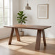 Nory Rectangular Dining Table | Scandinavian Walnut Brown Wood | 63"