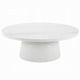 Zayn Round Coffee Table Pedestal Base White Faux Marble 40 Inch BM334013