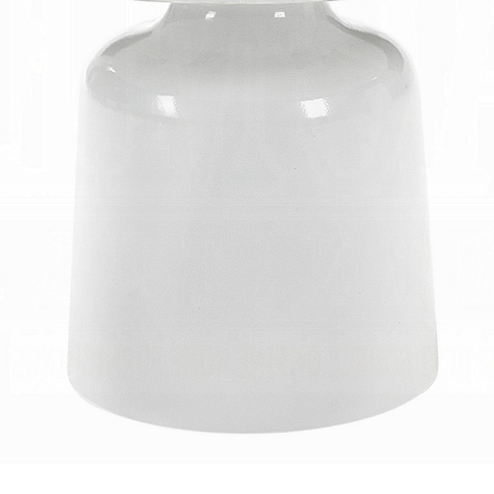 Zayn Round End Table with Pedestal Base | White Faux Marble | 22’’ BM334014