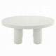 Sana Round Coffee Table with 4 Round Legs Modern White Finish 35 Inch BM334015