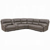 Chern Power Motion Recliner Sectional Sofa | 2 Cupholder Brown 120"