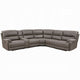 Chern Power Motion Recliner Sectional Sofa | 2 Cupholder Brown 120"