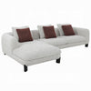 Meru Sectional Sofa | 3 Pillows | Maroon Beige Tweed Boucle | 120’’ BM334018