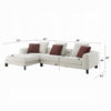 Meru Sectional Sofa | 3 Pillows | Maroon Beige Tweed Boucle | 120’’ BM334018