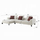 Meru Sectional Sofa | 3 Pillows | Maroon Beige Tweed Boucle | 120’’ BM334018
