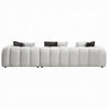Nela Sectional Sofa | 8 Throw Pillows | Ivory White Linen | 145’’ BM334019