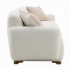 Remus Sofa 2 Accent Pillows Curved Design Beige Boucle 88 Inch BM334024