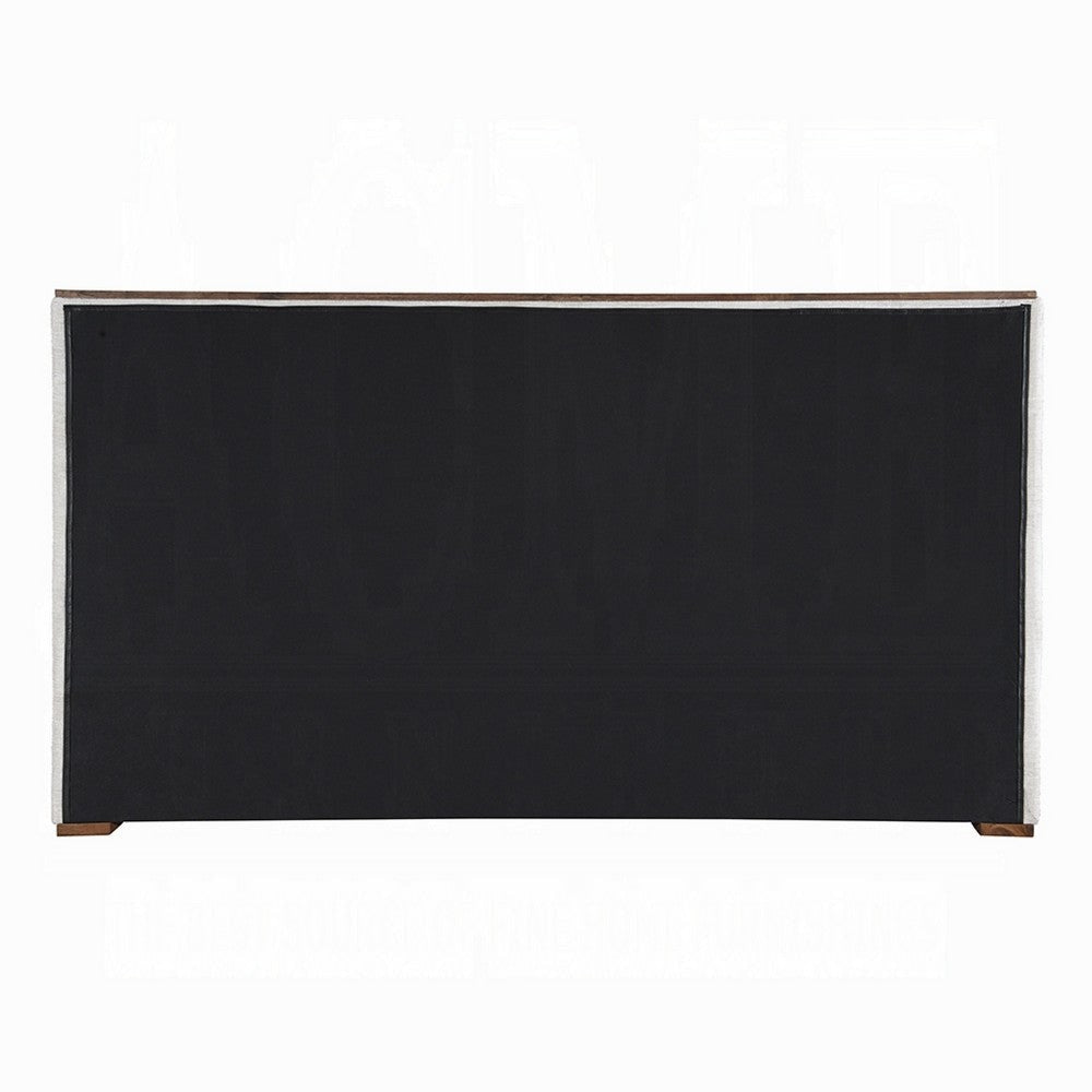 Orion King Bed with Low Profile Footboard | Gray Fabric Upholstered