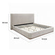 Orion Queen Bed with Low Profile Footboard | Gray Fabric Upholstered