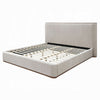 Orion Queen Bed with Low Profile Footboard | Gray Fabric Upholstered