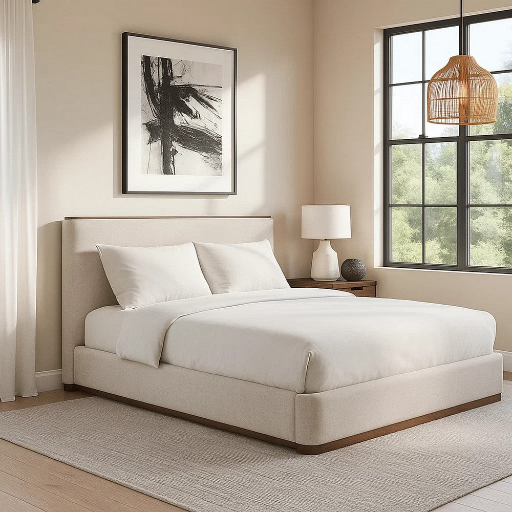 Orion Full Size Bed with Built-In Storage Drawer | Medium Gray Fabric