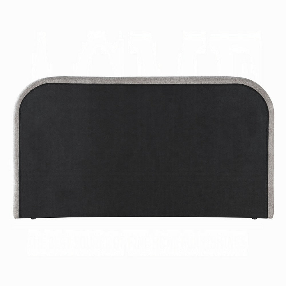 Orion Queen Size Bed with Built-In Storage Drawer | Medium Gray Fabric