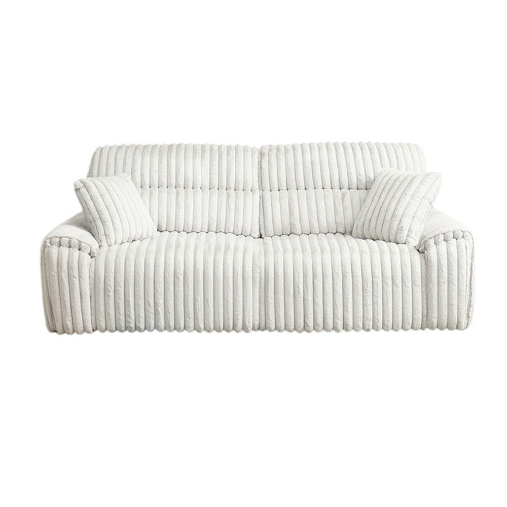 Rasha Power Motion Recliner Sofa with Sleeper Bed USB Gray Corduroy BM334030