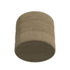 Modern Storage Ottoman | Light Brown Boucle Seat Cushion | 18" Round