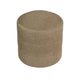 Modern Storage Ottoman | Light Brown Boucle Seat Cushion | 18" Round