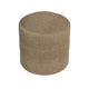 Modern Storage Ottoman | Light Brown Boucle Seat Cushion | 18" Round