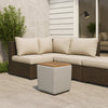 Mody Storage Ottoman | Gray Upholstery | 19" Brown Wood Lift Top