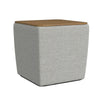 Mody Storage Ottoman | Gray Upholstery | 19" Brown Wood Lift Top