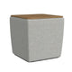 Mody Storage Ottoman | Gray Upholstery | 19" Brown Wood Lift Top