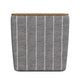 Mody Storage Ottoman | Gray Stripe Fabric | 19’’ Brown Wood Lift Top BM334036