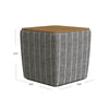 Mody Storage Ottoman | Gray Stripe Fabric | 19’’ Brown Wood Lift Top BM334036