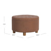 Jo Storage Ottoman | 28’’ Round Tufted Lift Top | Spice Brown Velvet BM334039
