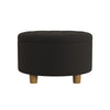 Jo Storage Ottoman, 28" Round Tufted Lift Top, Chocolate Brown Velvet