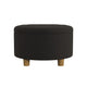 Jo Storage Ottoman, 28" Round Tufted Lift Top, Chocolate Brown Velvet
