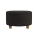 Jo Storage Ottoman, 28" Round Tufted Lift Top, Chocolate Brown Velvet