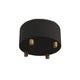 Jo Storage Ottoman, 28" Round Tufted Lift Top, Chocolate Brown Velvet