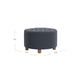 Jo Storage Ottoman | 28’’ Round Tufted Lift Top | Steel Blue Velvet BM334042
