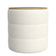 Mona Storage Ottoman | 19’’ Round Lift Top | Channeled Ivory Boucle BM334043