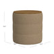 Mona Storage Ottoman | 19’’ Round Lift Top | Channeled Brown Boucle BM334044