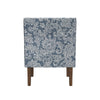 Yolu Accent Club Chair | Classic Denim Blue Jacobean Print Polyester