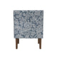 Yolu Accent Club Chair | Classic Denim Blue Jacobean Print Polyester
