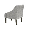Yolu Accent Club Chair | Artistic Floral Print | Linen Gray Polyester