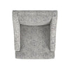 Yolu Accent Club Chair | Artistic Floral Print | Linen Gray Polyester