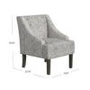 Yolu Accent Club Chair | Artistic Floral Print | Linen Gray Polyester