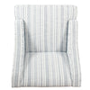Yolu Accent Chair | Farmhouse Striped Print | Blue and White Polyester