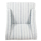 Yolu Accent Chair | Farmhouse Striped Print | Blue and White Polyester