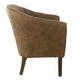 Elom Accent Armchair | Brown Faux Leather with Welt Trim Details BM334058