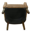 Elom Accent Armchair | Brown Faux Leather with Welt Trim Details BM334058